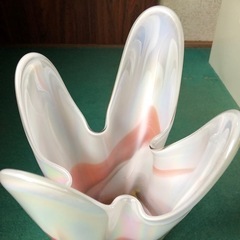 値下げ！昭和レトロ ARTGLASS 花瓶 の画像
