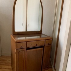【値下げ】ドレッサー　鏡台　大塚家具　椅子なし　ナラ材