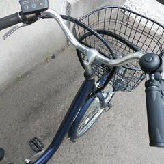 防犯登録料込み！札幌市内配達無料。中古27インチ電動アシスト自転車SUISUI紺色。の画像