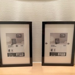 2 x ikea ブラック　フレーム　リッバ　