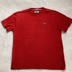 tommy jeans  トミージーンズ　ビッグロゴ　Tシャツ　赤　S レアの画像