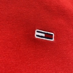 tommy jeans  トミージーンズ　ビッグロゴ　Tシャツ　赤　S レアの画像