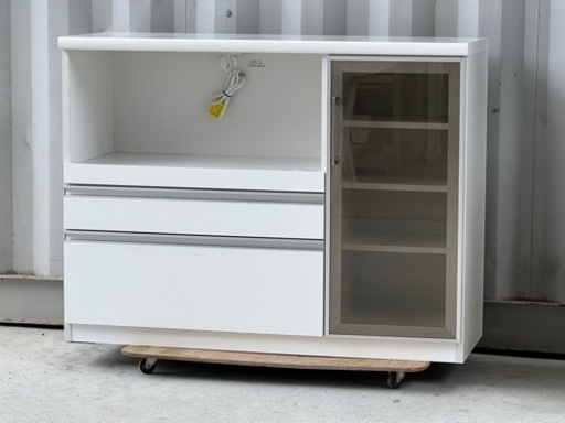 【おおた】ニトリ 食器棚 キッチンボード ニトリ 】食器棚 キッチンボードDAHLIA W80 美品 2A-007