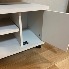 テレビ台　ホワイト　白テレビ代　収納付きの画像
