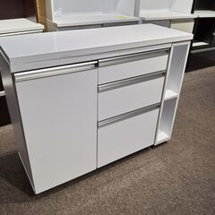 キッチン収納 キッチンカウンター キャスター付き 引出し 伸縮 テーブル　新品　在庫処分　　の画像