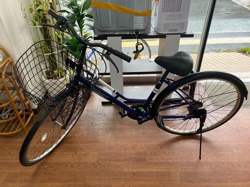 【リサイクルショップどりーむ天保山店】●200●　自転車　14092F　27インチ　紺色　※ギアは使えません。　