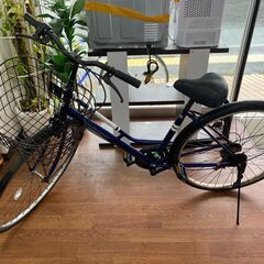 【リサイクルショップどりーむ天保山店】●200●　自転車　14092F　27インチ　紺色　※ギアは使えません。　