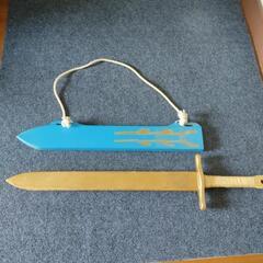 忍者刀76cm木製  自分で色付け済の画像