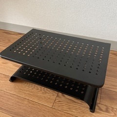 【取引中】パソコン台　ディスプレイ台　キーボード収納の画像