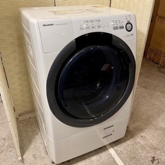 【売約済み】シャープ SHARP ES-S7B-WL [ドラム式洗濯乾燥機（洗濯7kg・乾燥3.5kg） プラズマクラスター搭載 左開き ホワイト系] 　ドラム洗濯機　ドラム式洗濯機　ドラム式洗濯乾燥機　乾燥機　乾燥器　乾燥　ドラム　大容量　ファミリー　ES-S7B  洗濯機　2017年