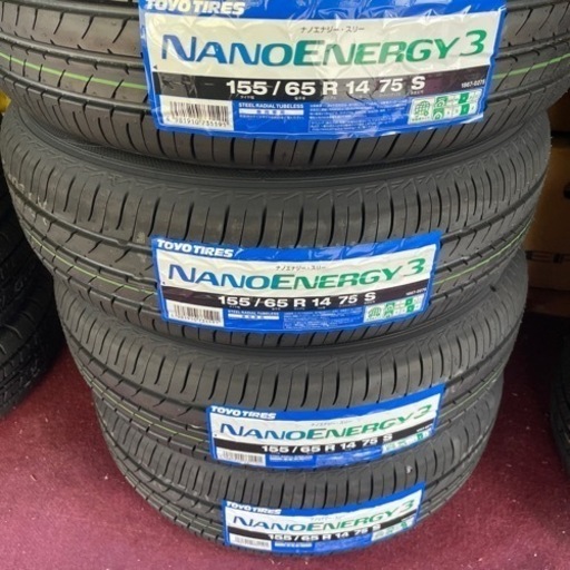 期間限定❗️軽自動車用　国産トーヨー155/65R14新品４本（工賃込み）