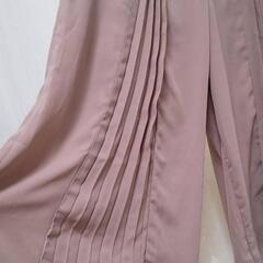 新品シフォン プリーツ ワイドパンツ Ｌサイズの画像
