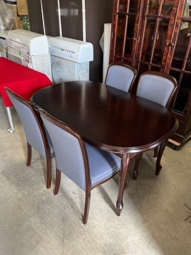 大人気レトロ家具!! マルニ 拡張式 猫脚 ダイニングテーブルセット 椅子×4脚