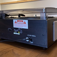 木製レコードプレーヤー/カセット/AM・ＦＭラジオの画像