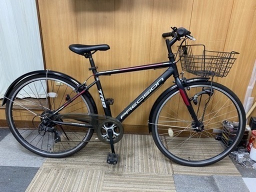 PRECISION TRGクロスバイク　ライトと前カゴつき