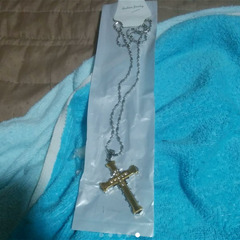 j←←←m17  金-クロス 十字架 ネックレス メンズ チェーン ヨーロッパ レトロ ヴィンテージ メンズ アクセサリー オシャレ ファッション 1の画像