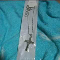 j←←←m17   銀-クロス 十字架 ネックレス メンズ チェーン ヨーロッパ レトロ ヴィンテージ メンズ アクセサリー オシャレ ファッション 1の画像