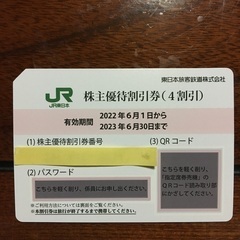 JR東日本株主優待割引券　1枚