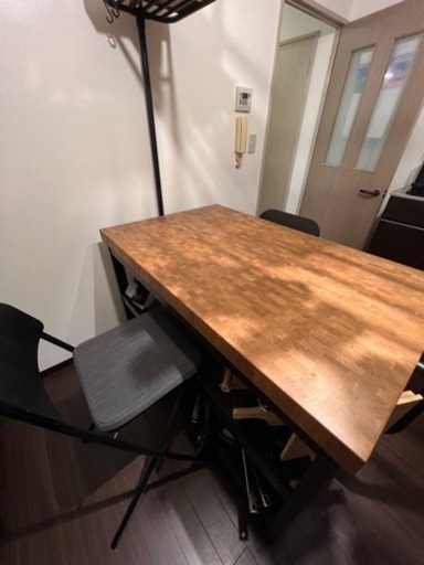 ★たける様お取引中【IKEA】ダイニングテーブル 大きめ バーカウンター 椅子3つ付き ※6月下旬お渡し希望