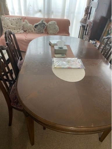 急募！カリモク ドマーニ ダイニングテーブル/椅子4脚/3人掛ソファ/オットマン付