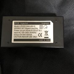 POE電源　POEインジェクタ　イーサネットアダプタ 48V 0.4A 中古美品の画像