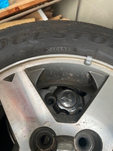 バリ山 175/80R15 三菱純正ブリヂストン DUELER H/４本セット
