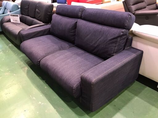 【愛品館八千代店】無印良品　2.5人掛ソファ　デニムタイプカバー　②