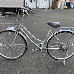 札幌市◆シティサイクル 自転車 / 27型 /6段変速■ フロント バスケット 付き / カゴ ママチャリの画像