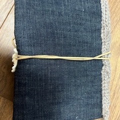 クラッチバッグ　ハンドメイド　ニット　デニム　ヒトデの画像