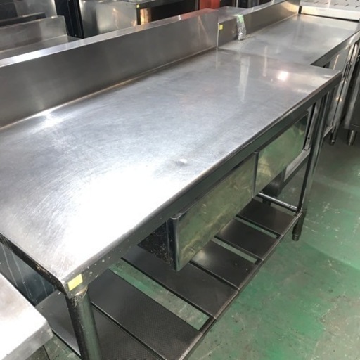 ステンレス　引き出し付き作業台