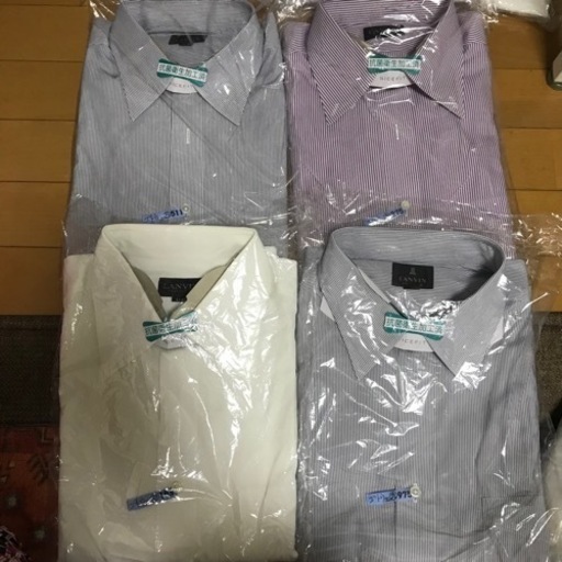 LANVIN  ランバン　ワイシャツ　Yシャツ　Lサイズ　43-82 クリーニング済み　サラリーマン　メンズ