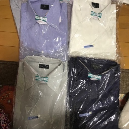 LANVIN  ランバン　ワイシャツ　Yシャツ　Lサイズ　43-82 クリーニング済み　サラリーマン　メンズ