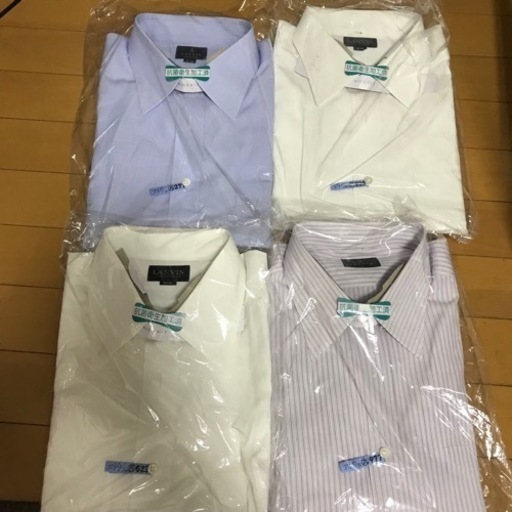 LANVIN  ランバン　ワイシャツ　Yシャツ　Lサイズ　43-82 クリーニング済み　サラリーマン　メンズ