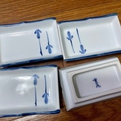 醤油の小皿　4個セット　和皿　中古