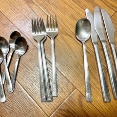 フォーク、ナイフ、スプーン、ティースプーン、セット