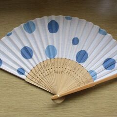 扇子  水玉 布