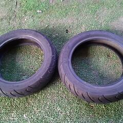 ・全国発送OK●無料 ８０/９０-１０ TL ８０－９０－１０ スクーター 用タイヤ 中古２本セット マキシス。の画像
