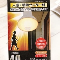 小型電球 人感センサー 明暗センサー 付き 40形相当