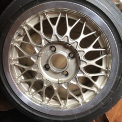 BBS 14インチ　6J＋40 pcd100 希少　155/55r14 タイヤ付の画像