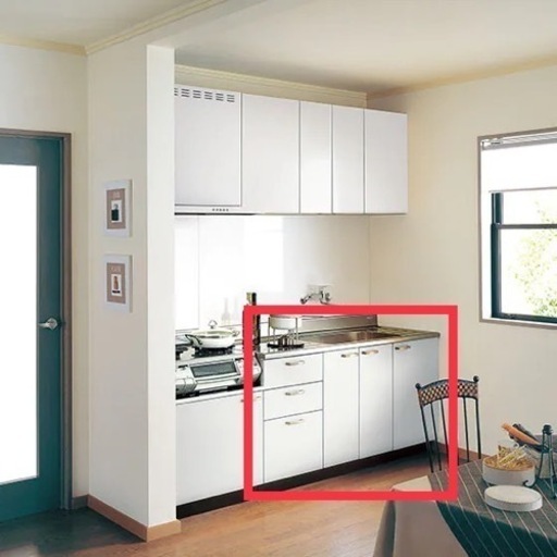 【新品未使用】LIXIL セクショナルキッチン 木製　W1800