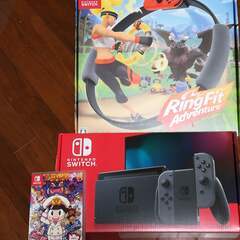 【再▪値下げ！！】任天堂スイッチ（switch）★本体とソフト２本（桃太郎電鉄・リングフィットアドベンチャー）の３点セット★新品同様