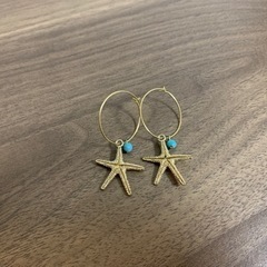 ハンドメイド・フープピアス
