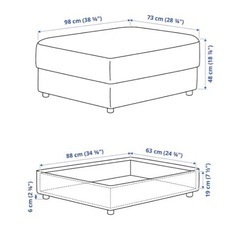 IKEA VIMLE オットマンの画像