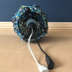 【💡値下げ🪔9/17更新💡】【美品】ビーズランプシェード&電球ソケット　セット★の画像