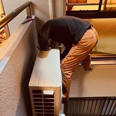 アンテナ、エアコン工事