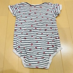 80cm 肌着 ロンパース肌着 前開き 女の子　夏服の画像