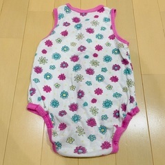 80cm 肌着 ロンパース肌着 前開き 女の子　夏服の画像