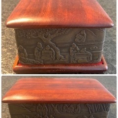 澄泥硯　最上位　鱔魚黄　鱔魚黄澄泥硯　上下蓋・箱付き　蘭亭硯の画像