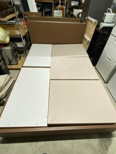 【決定】【中古品】ニトリ ダブルベッドフレーム＋マットレス