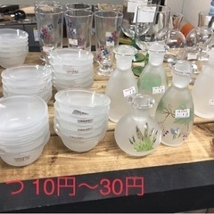 グラス　小皿　醤油さし　ガラス製　食器　１つ10円から30円